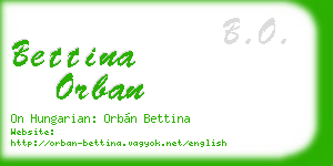 bettina orban business card